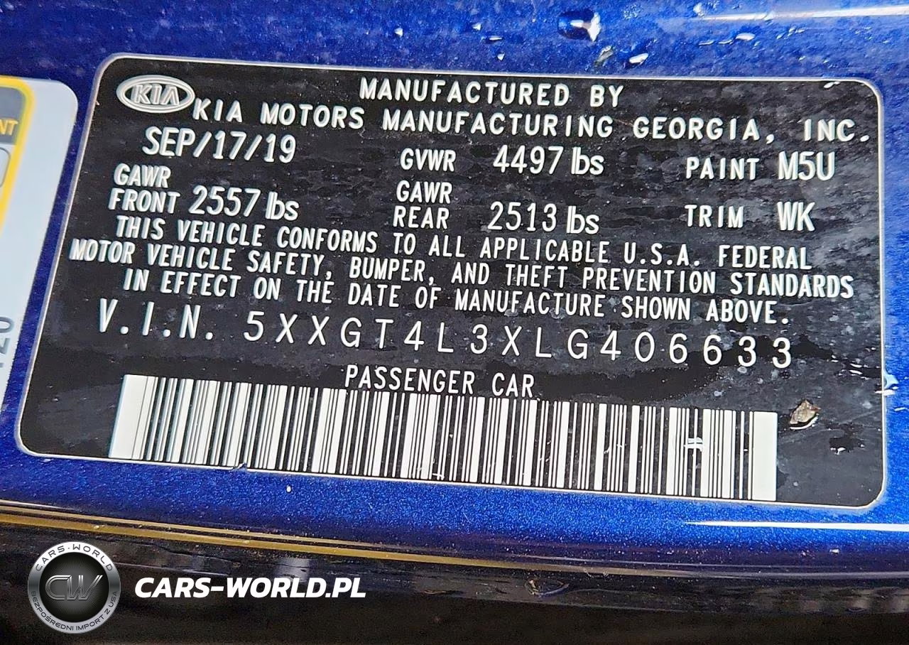 2020 Kia Optima Lx VIN:5XXGT4L3XLG406633 - 13