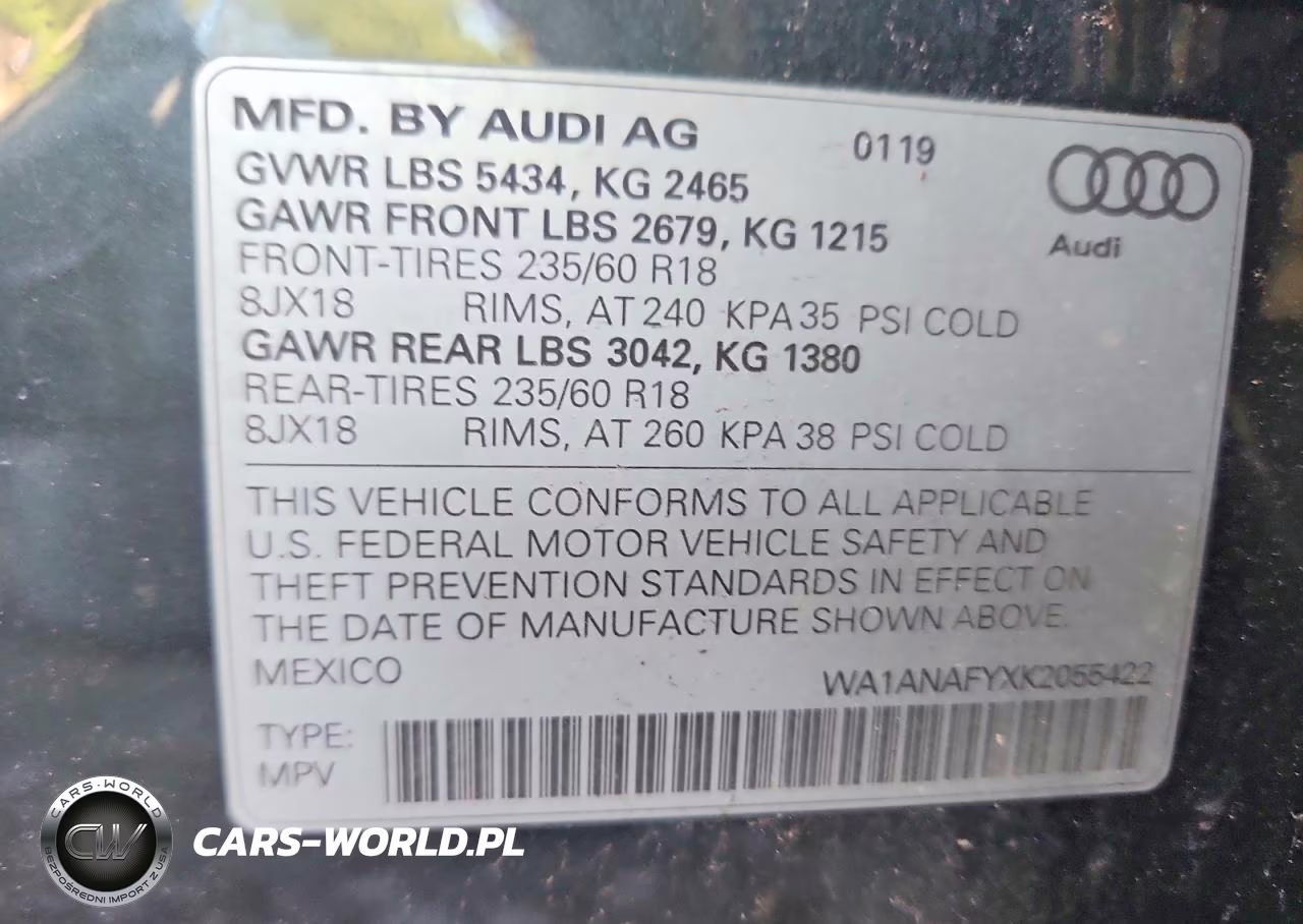 2019 Audi Q5 Premium VIN:WA1ANAFYXK2055422 - 13
