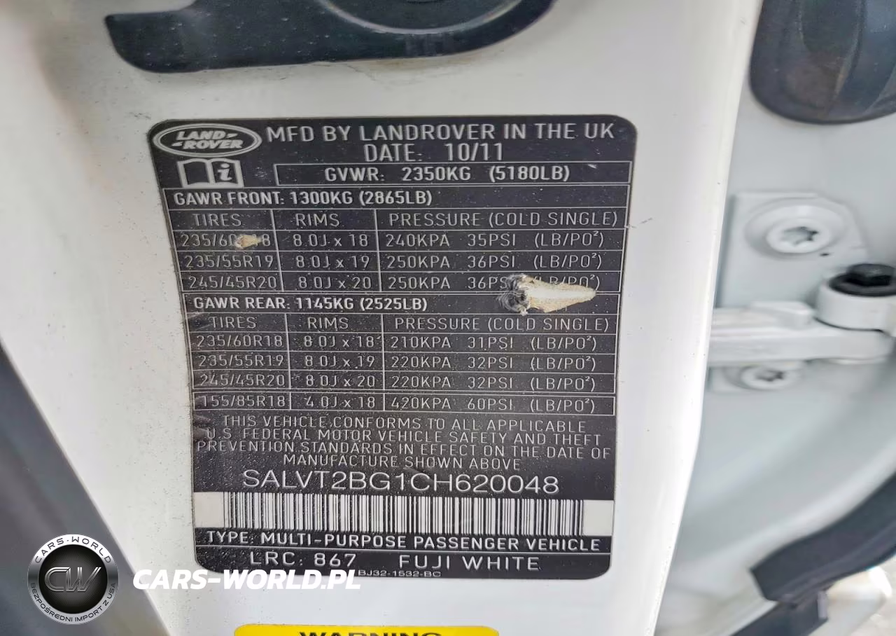 2012 Land Rover Range Rover Evoque Dynamic Premium VIN:SALVT2BG1CH620048 - 12