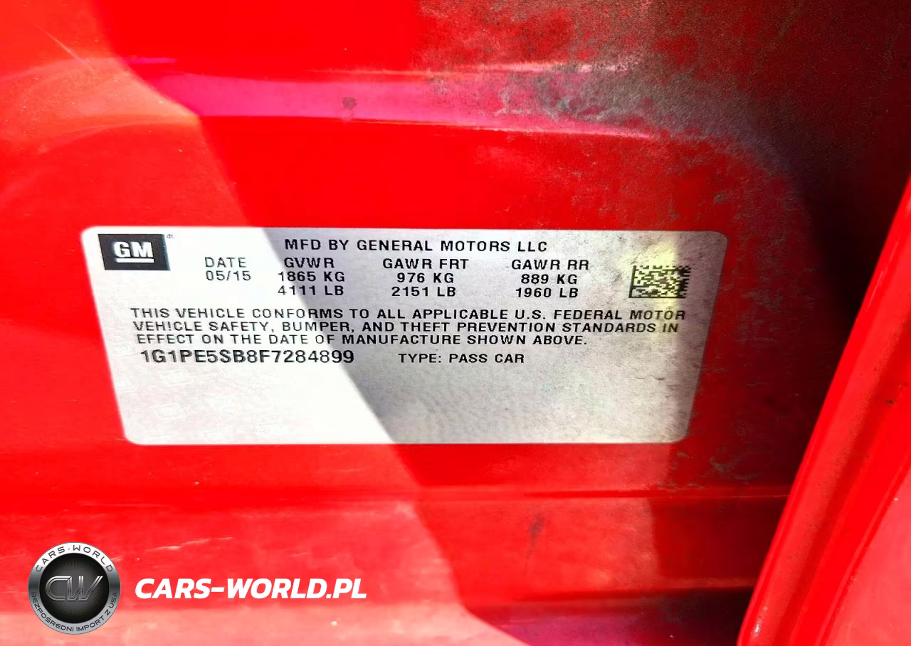 2015 Chevrolet Cruze Lt VIN:1G1PE5SB8F7284899 - 12