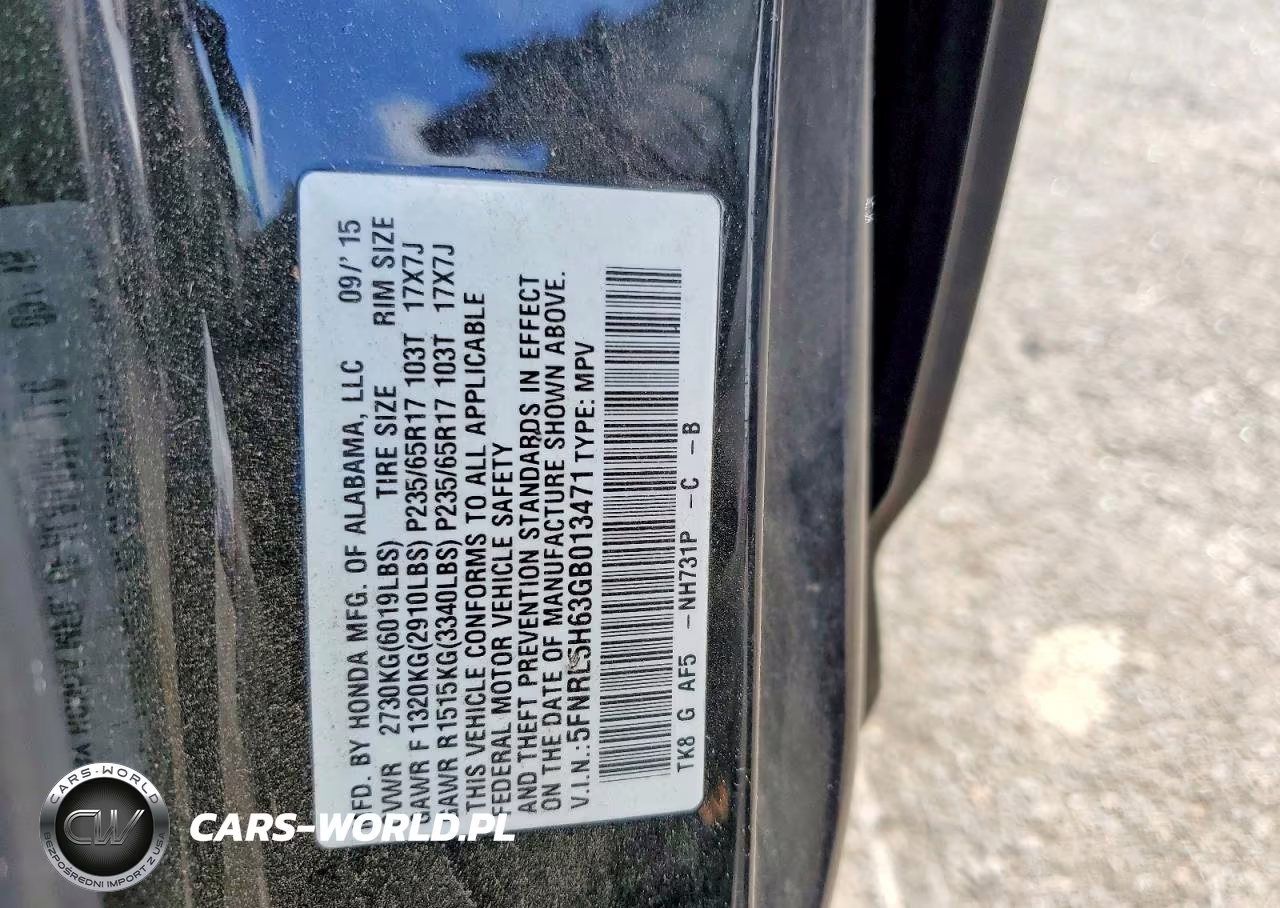 2016 Honda Odyssey Exl VIN:5FNRL5H63GB013471 - 13