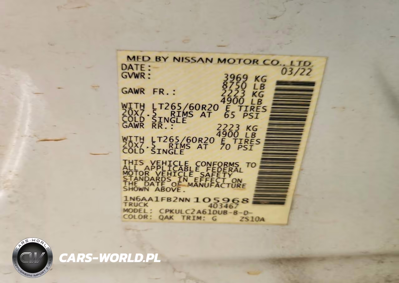 2022 Nissan Titan Xd Sv VIN:1N6AA1FB2NN105968 - 13