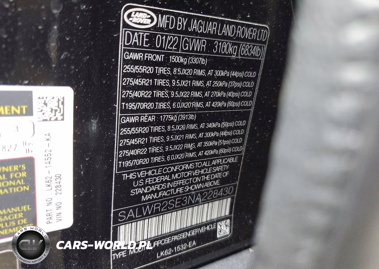 2022 Land Rover Range Rover Sport Hse Dynamic VIN:SALWR2SE3NA228430 - 13