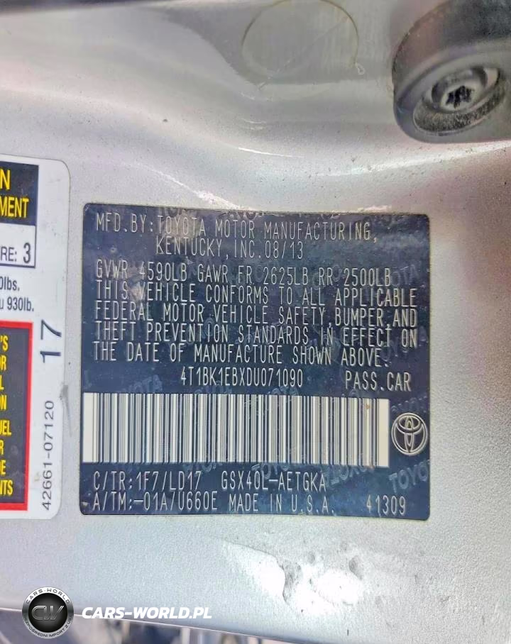 2013 Toyota Avalon Xle VIN:4T1BK1EBXDU071090 - 12