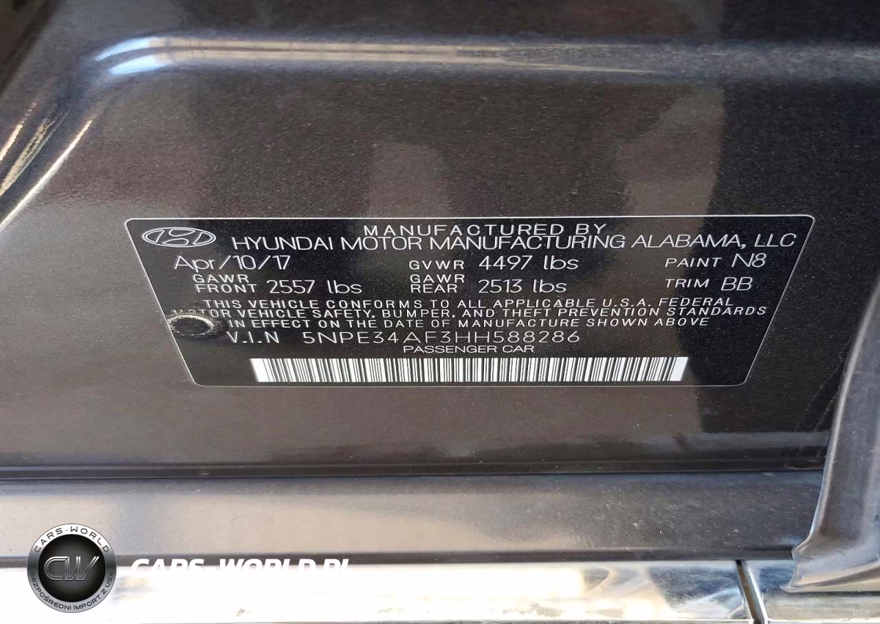 2017 Hyundai Sonata Sport VIN:5NPE34AF3HH588286 - 12