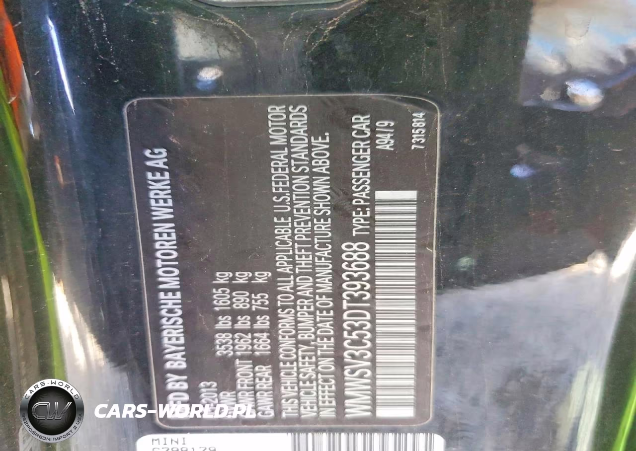 2013 Mini Cooper S VIN:WMWSV3C53DT393688 - 14