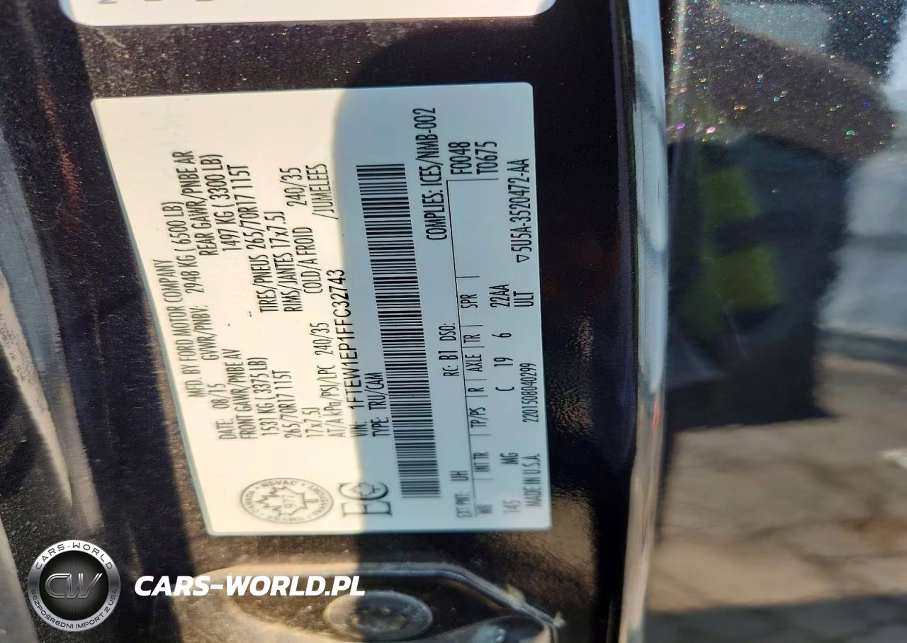 2015 Ford F150 Supercrew VIN:1FTEW1EP1FFC32743 - 13