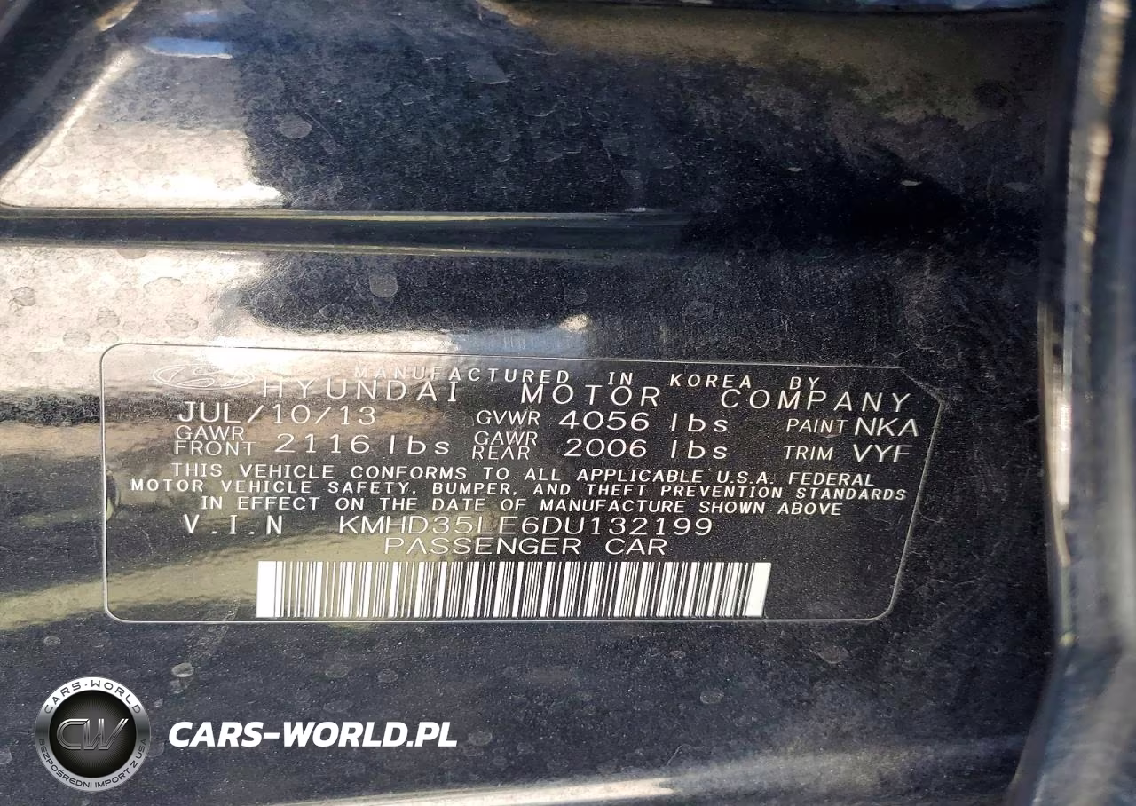 2013 Hyundai Elantra Gt Base VIN:KMHD35LE6DU132199 - 12