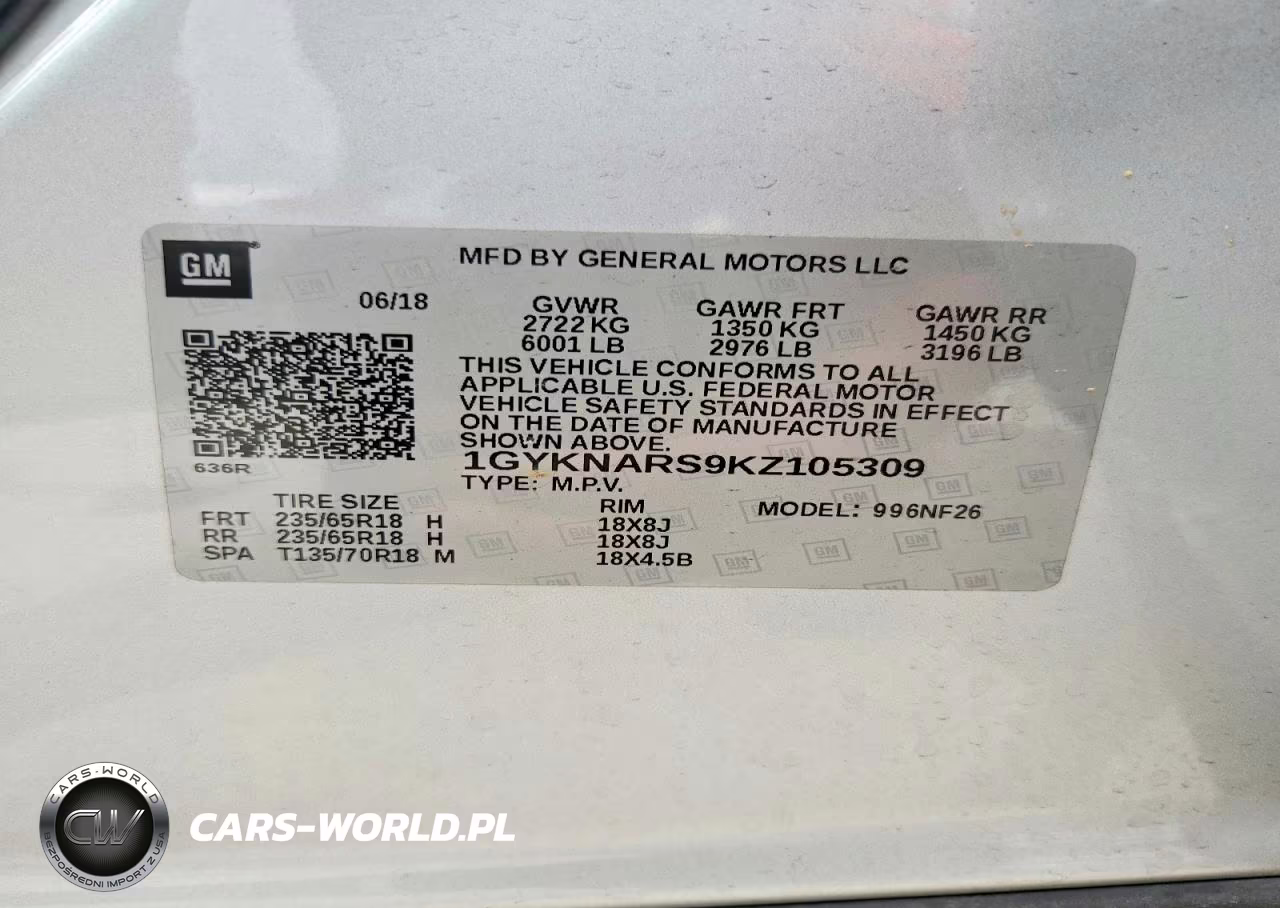 2019 Cadillac Xt5 VIN:1GYKNARS9KZ105309 - 13
