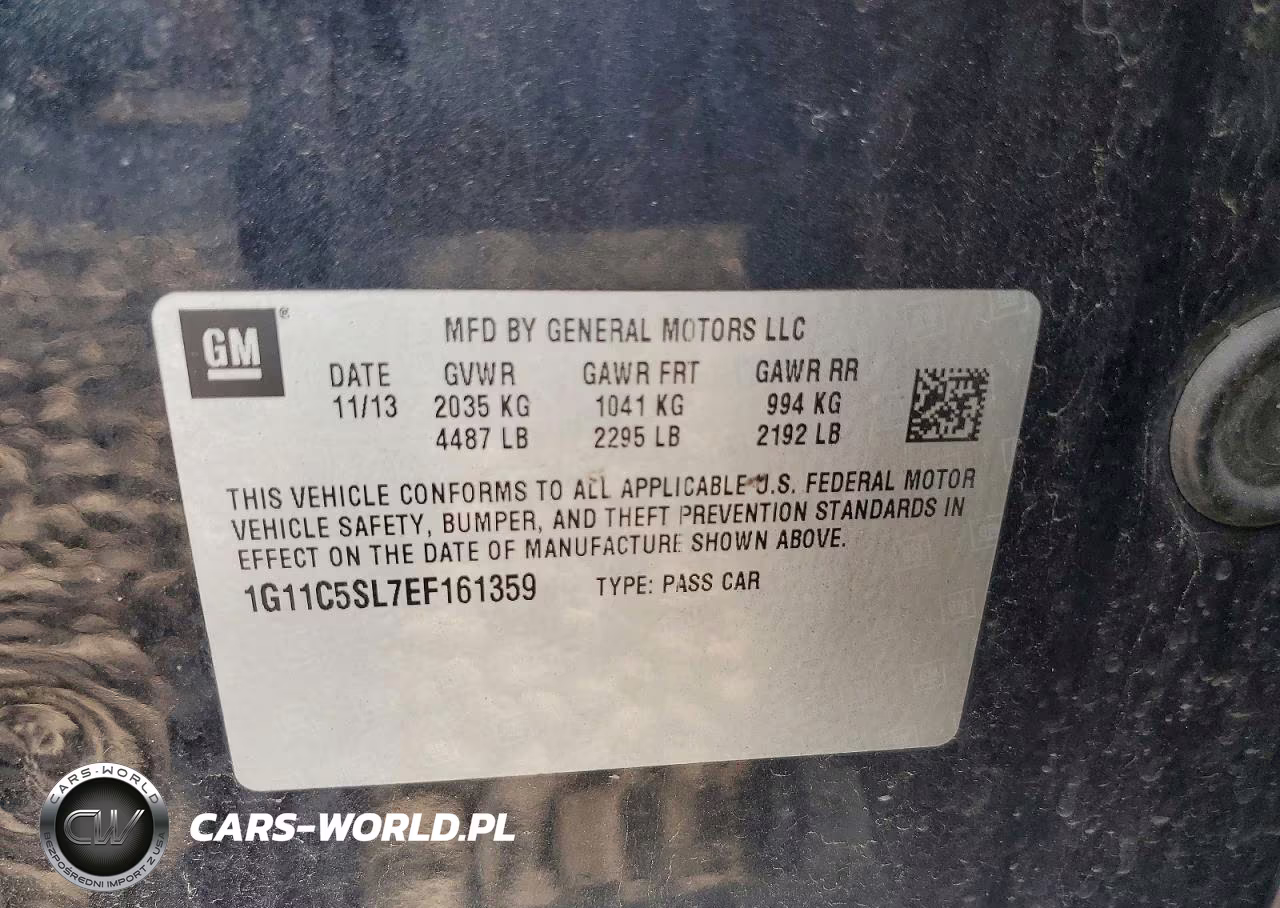 2014 Chevrolet Malibu 1Lt VIN:1G11C5SL7EF161359 - 12