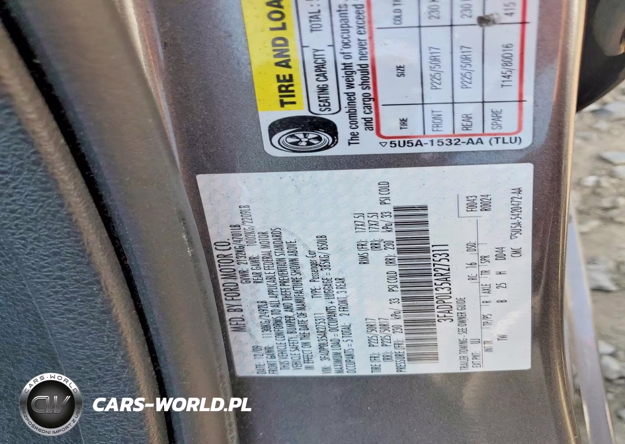 2010 Ford Fusion Hybrid VIN:3FADP0L35AR275311 - 12