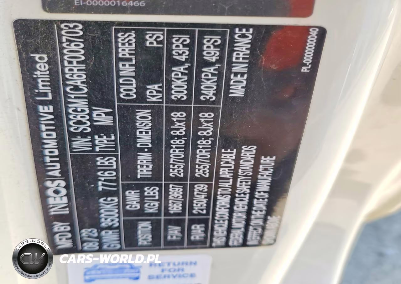 2024 Ineos Automotive Limited Grenadier VIN:SC6GM1CA6RF006703 - 13