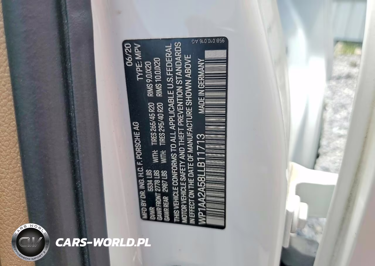 2020 Porsche Macan VIN:WP1AA2A58LLB11713 - 13