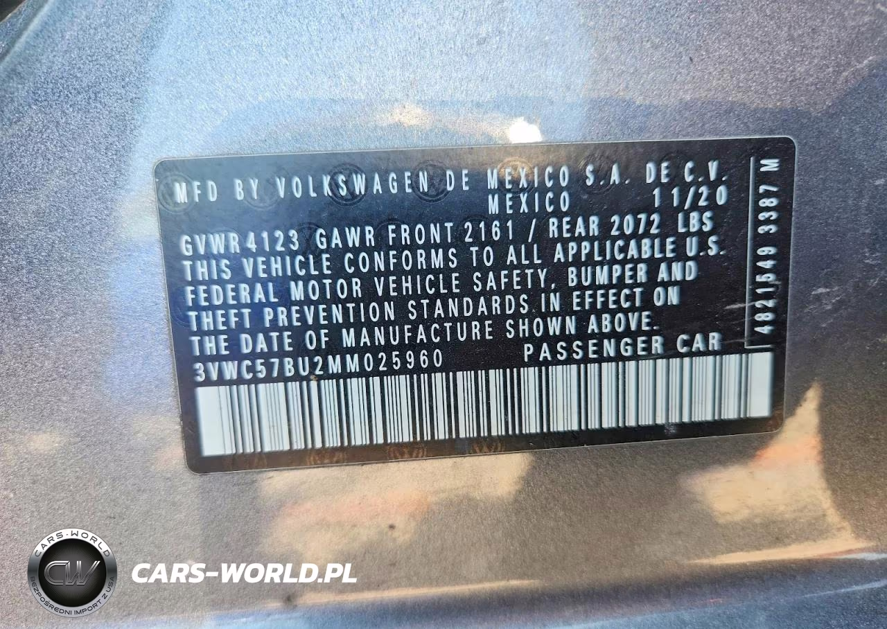 2021 Volkswagen Jetta S VIN:3VWC57BU2MM025960 - 12