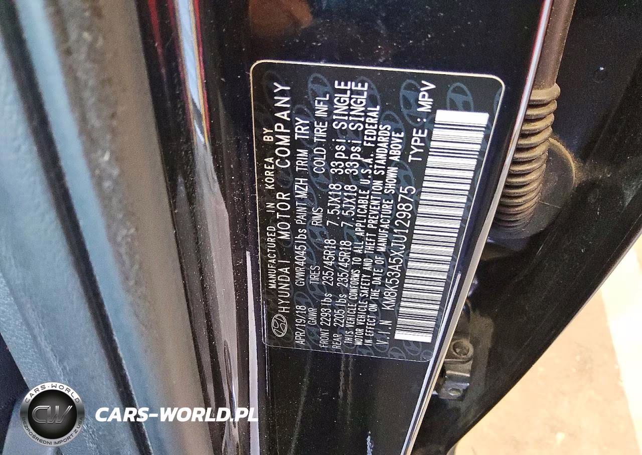 2018 Hyundai Kona Ultimate VIN:KM8K53A5XJU129875 - 13