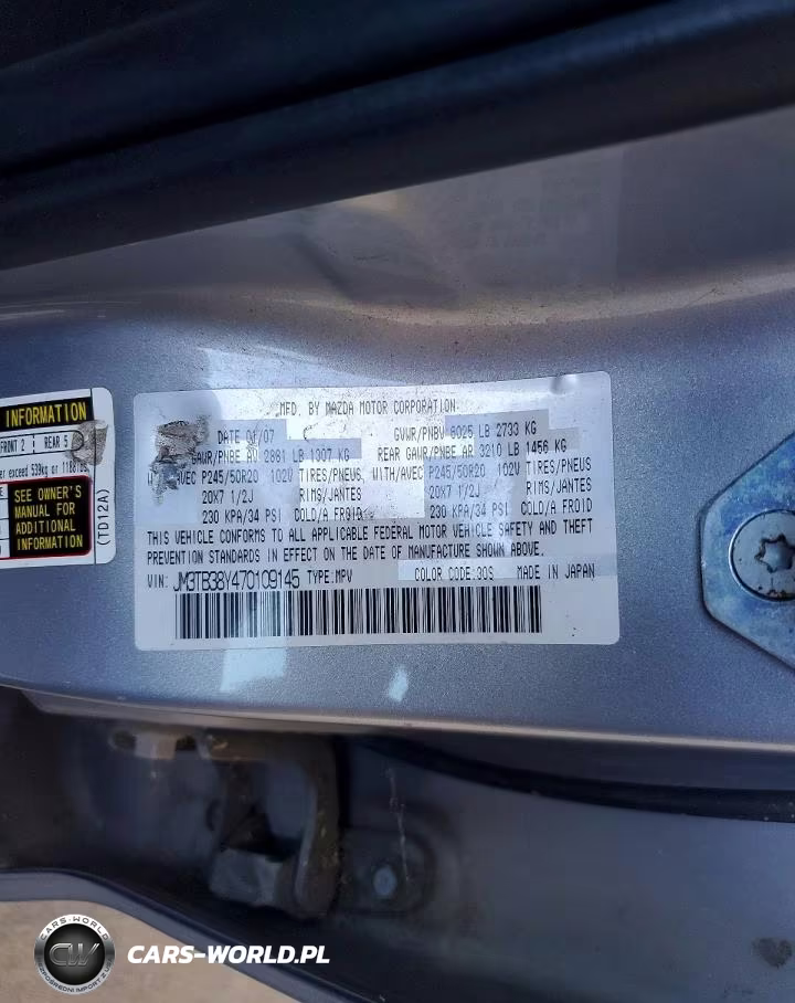 2007 Mazda Cx-9 VIN:JM3TB38Y470109145 - 13