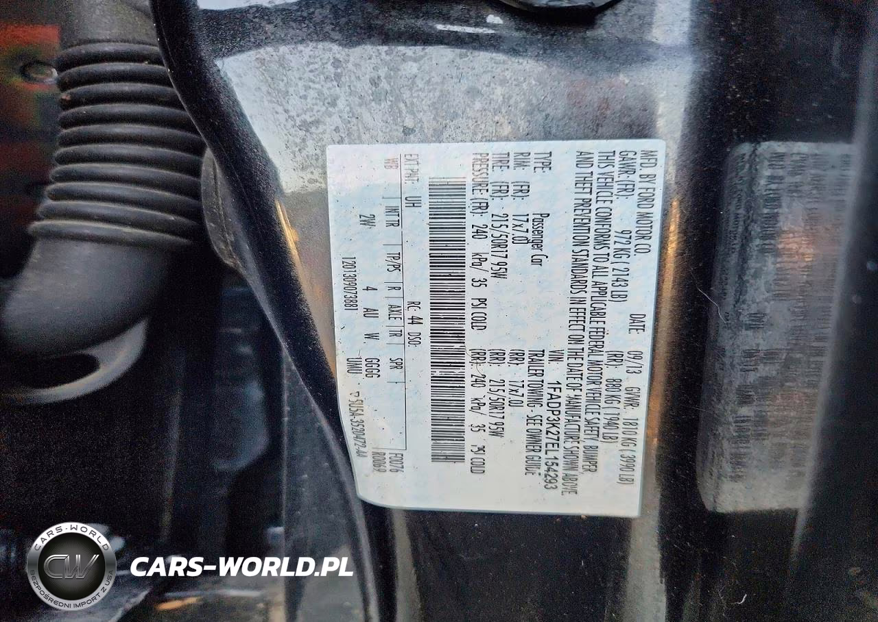 2014 Ford Focus Se VIN:1FADP3K27EL154293 - 12