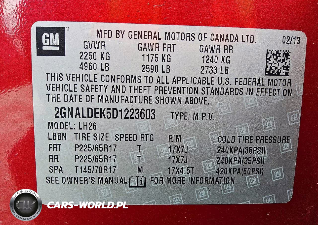 2013 Chevrolet Equinox Lt VIN:2GNALDEK5D1223603 - 13