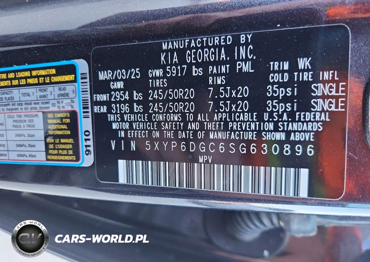 2025 Kia Telluride S VIN:5XYP6DGC6SG630896 - 13