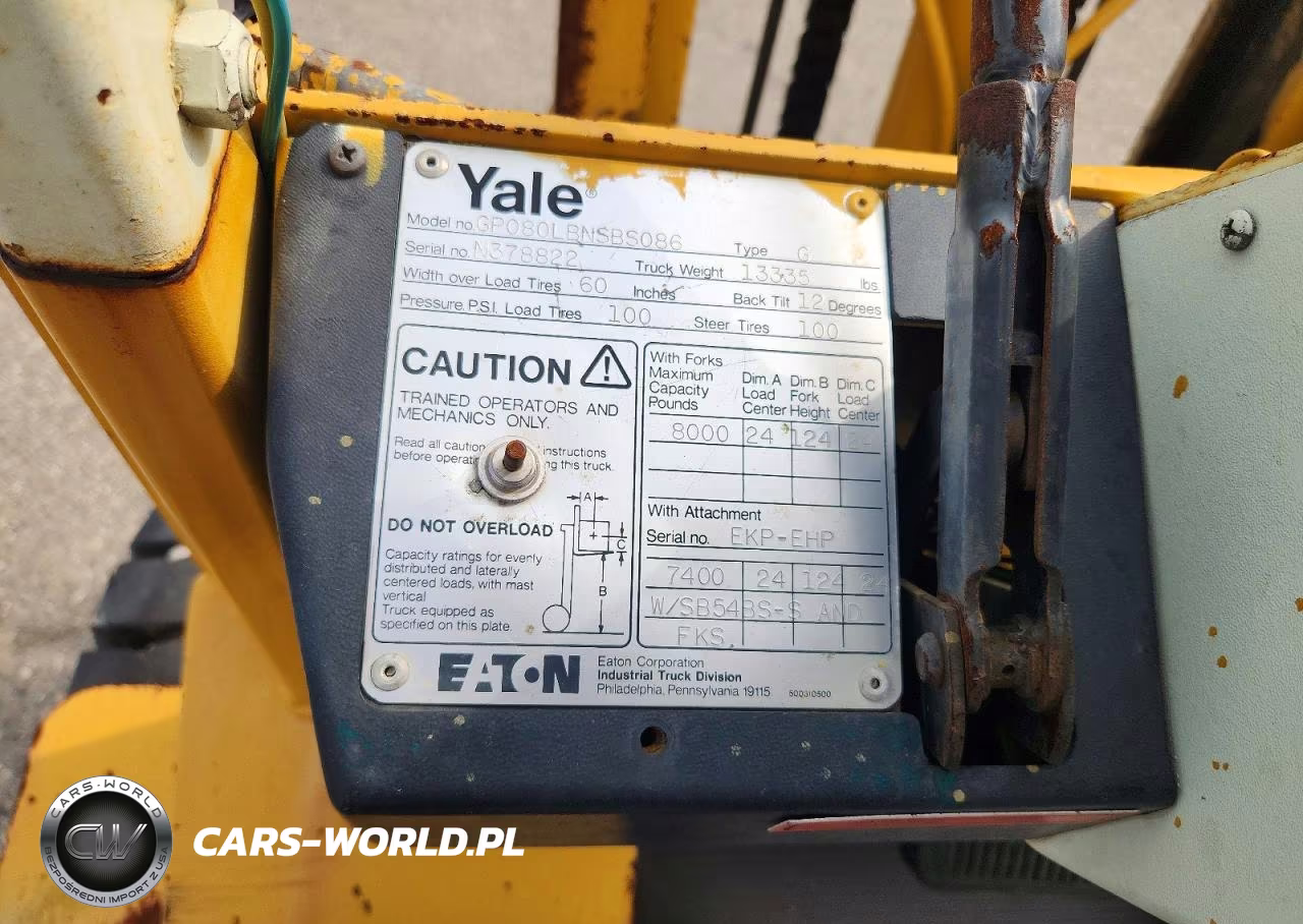 1983 Yale Gp080Lbnsbs086 Forklift VIN:00N37882 - 10