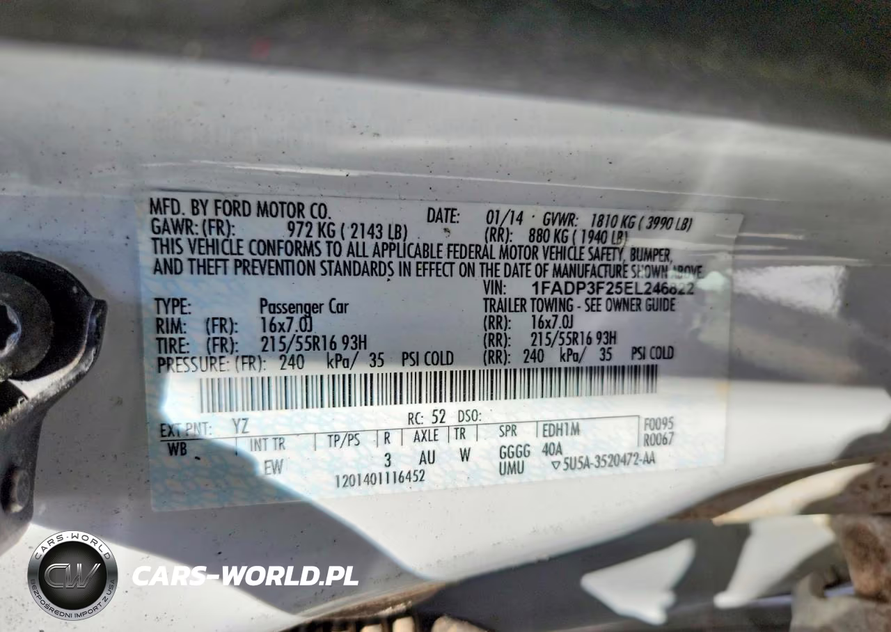 2014 Ford Focus Se VIN:1FADP3F25EL246822 - 12