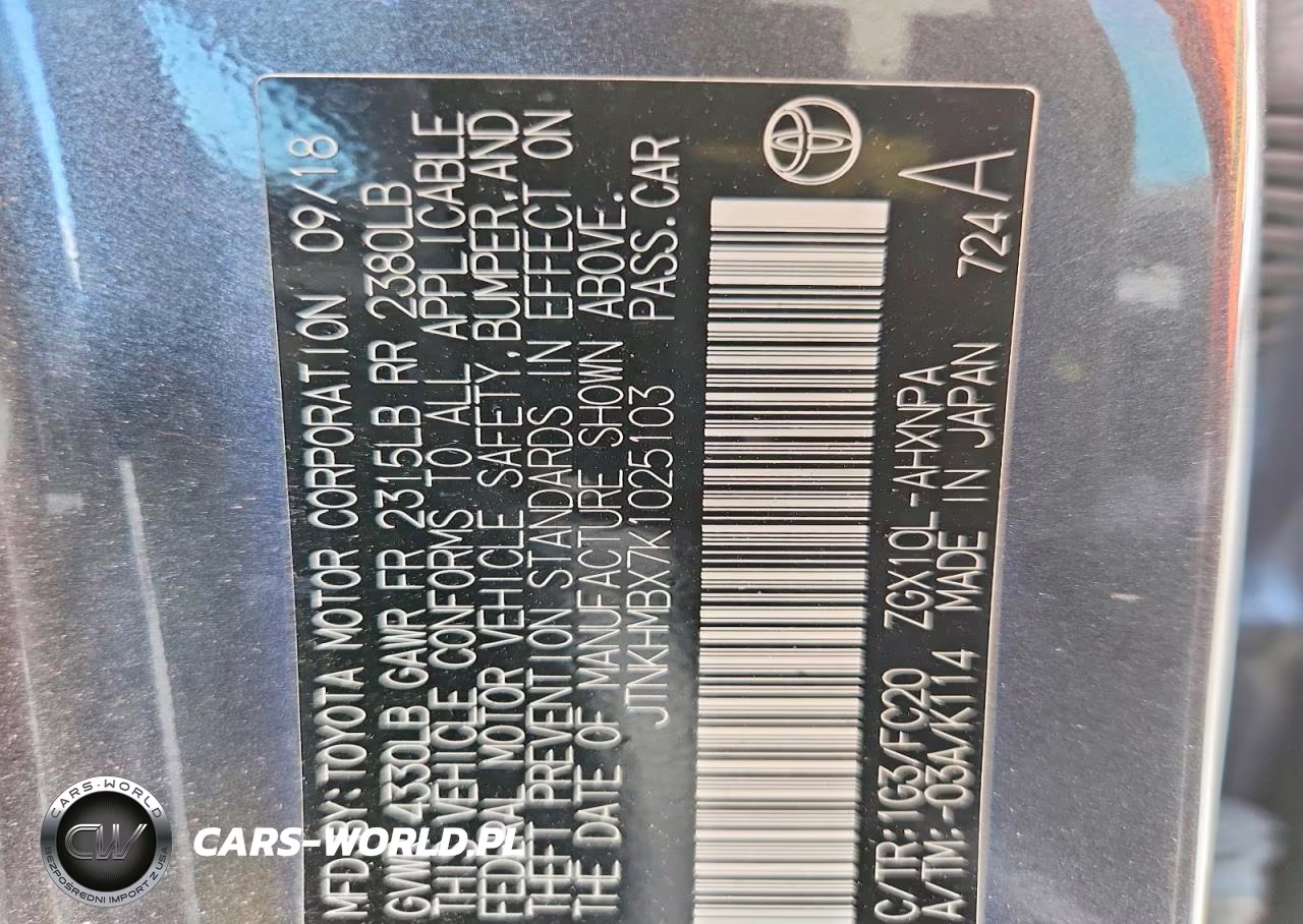 2019 Toyota C-Hr Le VIN:JTNKHMBX7K1025103 - 13