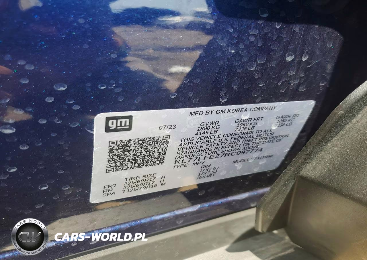 2024 Chevrolet Trax Ls VIN:KL77LFE27RC097774 - 13