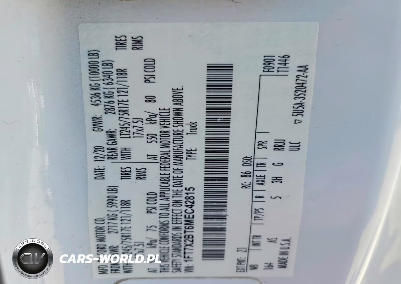 2021 Ford F250 Super Duty VIN:1FT7X2BT6MEC42815 - 13