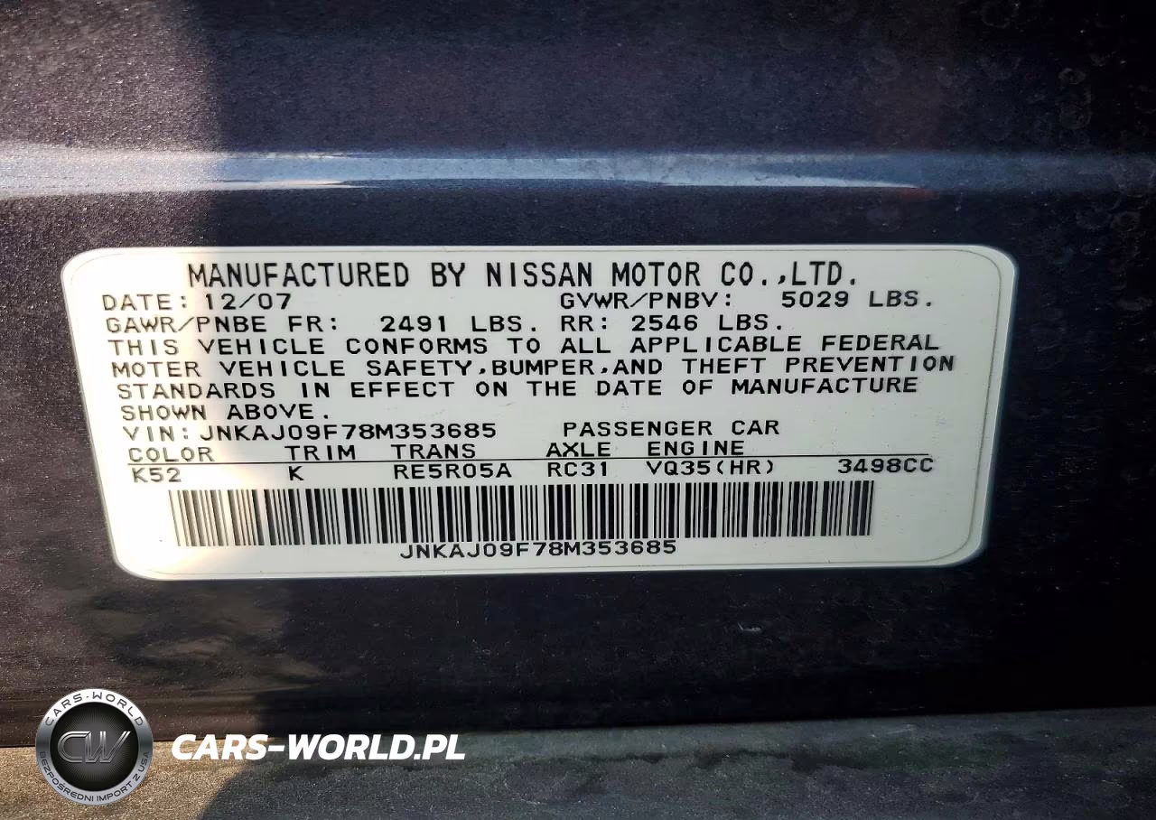 2008 Infiniti Ex35 Base-Journey VIN:JNKAJ09F78M353685 - 13