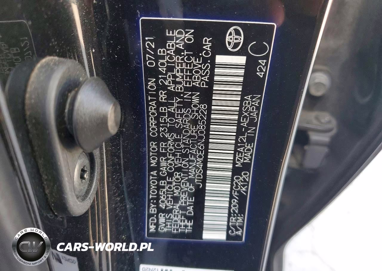 2022 Toyota Corolla Se VIN:JTDS4MCE6NJ085228 - 12