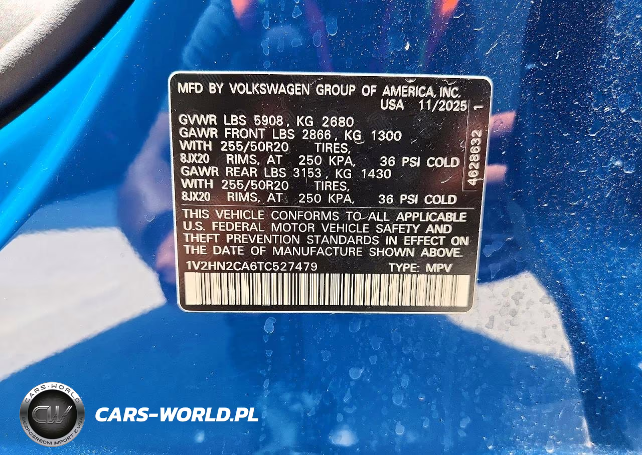 2026 Volkswagen Atlas Se VIN:1V2HN2CA6TC527479 - 13