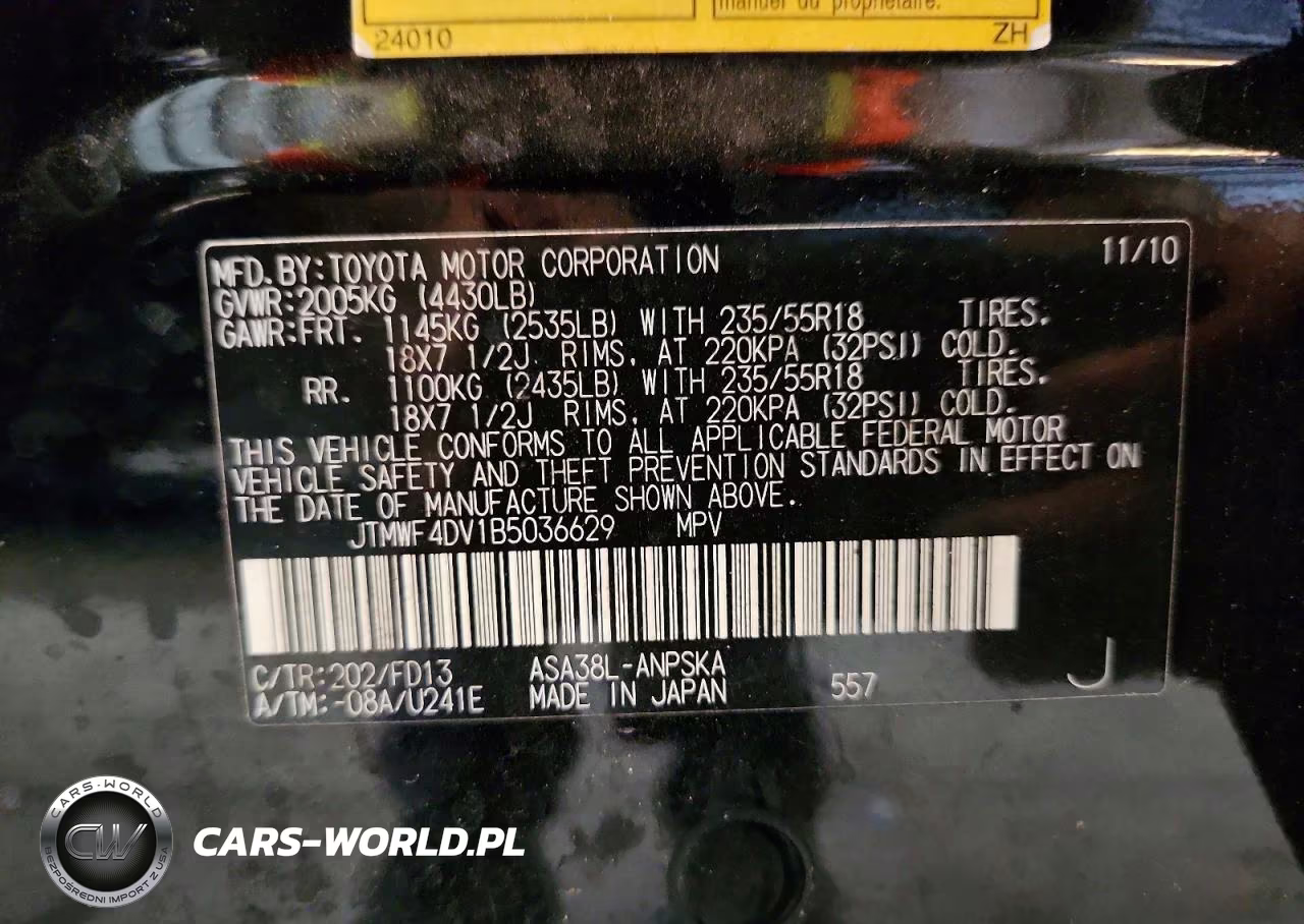 2011 Toyota Rav4 Sport VIN:JTMWF4DV1B5036629 - 13