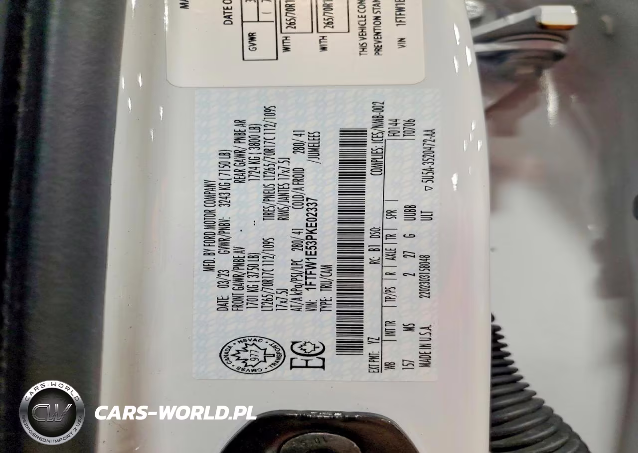 2023 Ford F150 Supercrew VIN:1FTFW1E53PKE02337 - 12