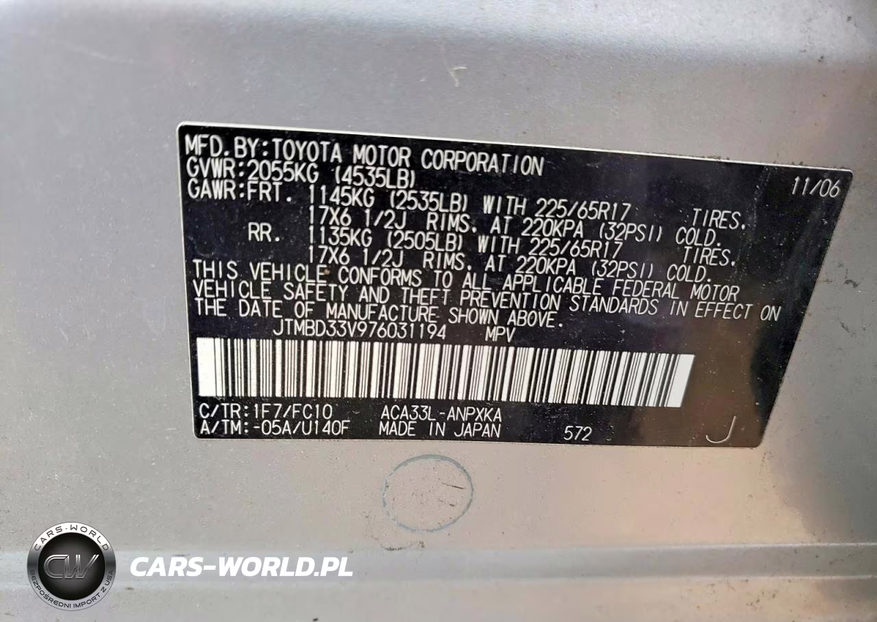 2007 Toyota Rav4 Base VIN:JTMBD33V976031194 - 13