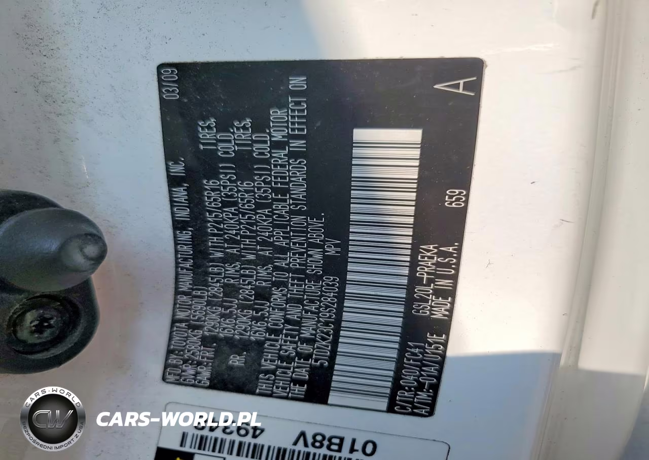 2009 Toyota Sienna Le 8-Passenger VIN:5TDZK23C19S284039 - 14