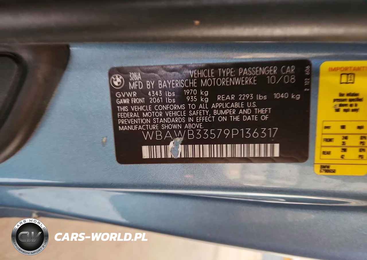 2009 BMW 328 I VIN:WBAWB33579P136317 - 12