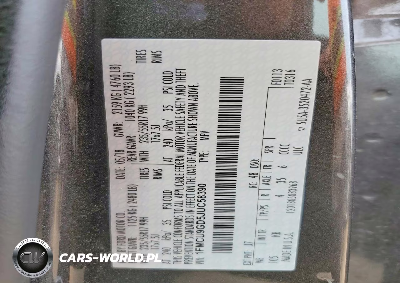 2018 Ford Escape Se VIN:1FMCU9GD5JUC58390 - 13