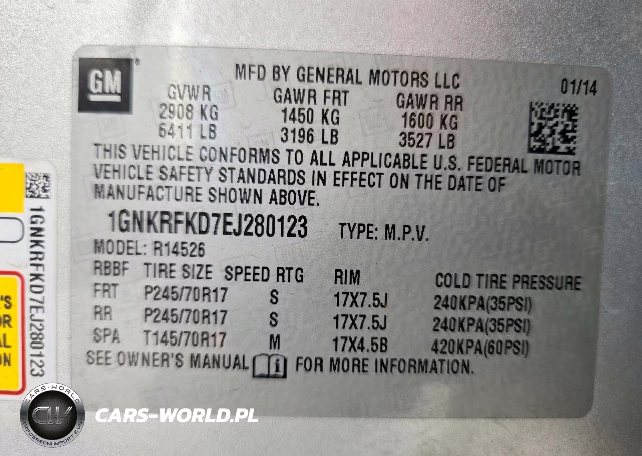 2014 Chevrolet Traverse Ls VIN:1GNKRFKD7EJ280123 - 13