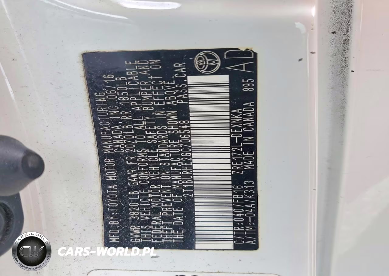 2016 Toyota Corolla Le VIN:2T1BURHE2GC706548 - 12