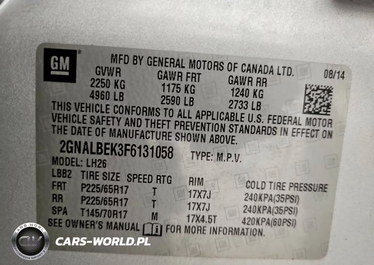 2015 Chevrolet Equinox Lt VIN:2GNALBEK3F6131058 - 12