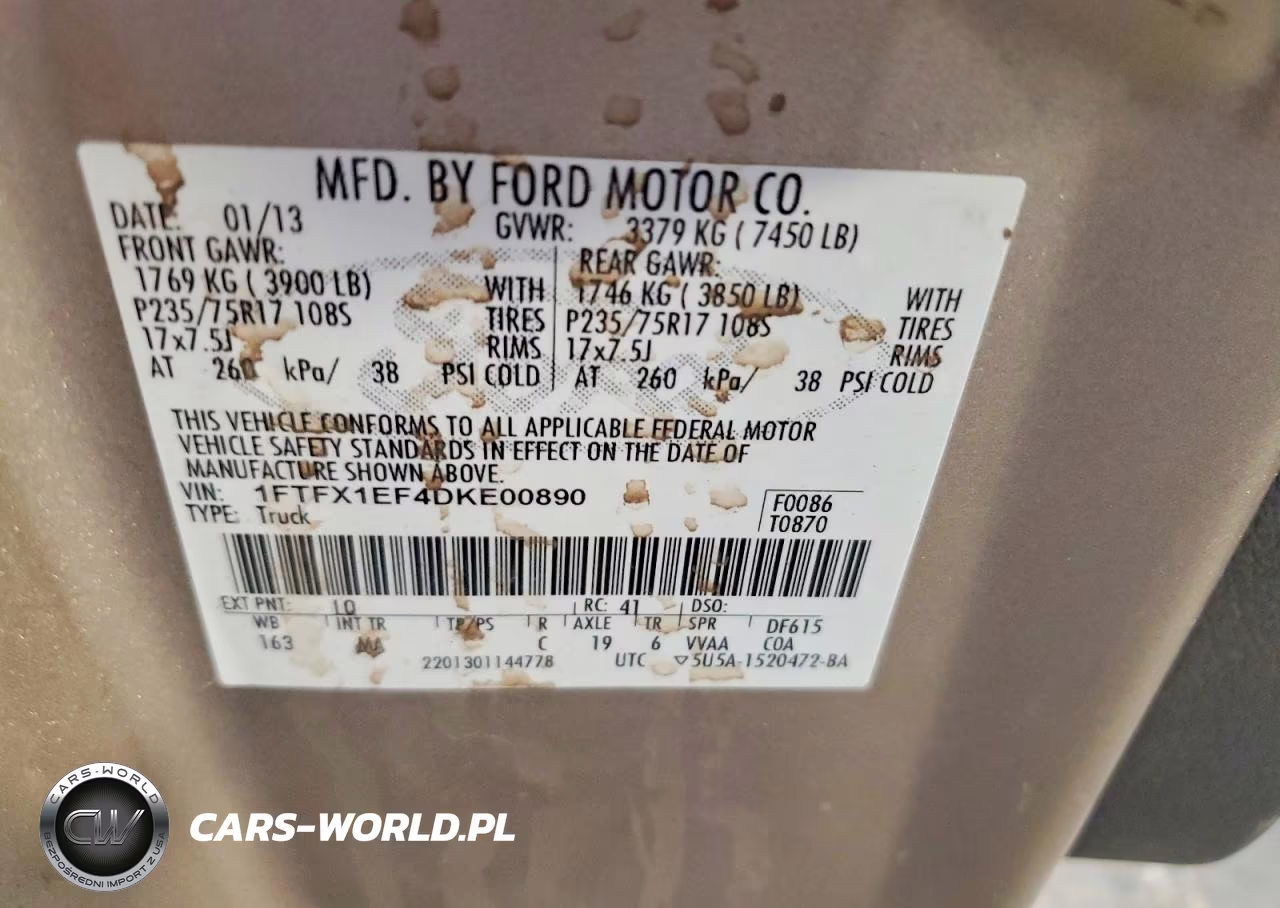 2013 Ford F150 Super Cab VIN:1FTFX1EF4DKE00890 - 12
