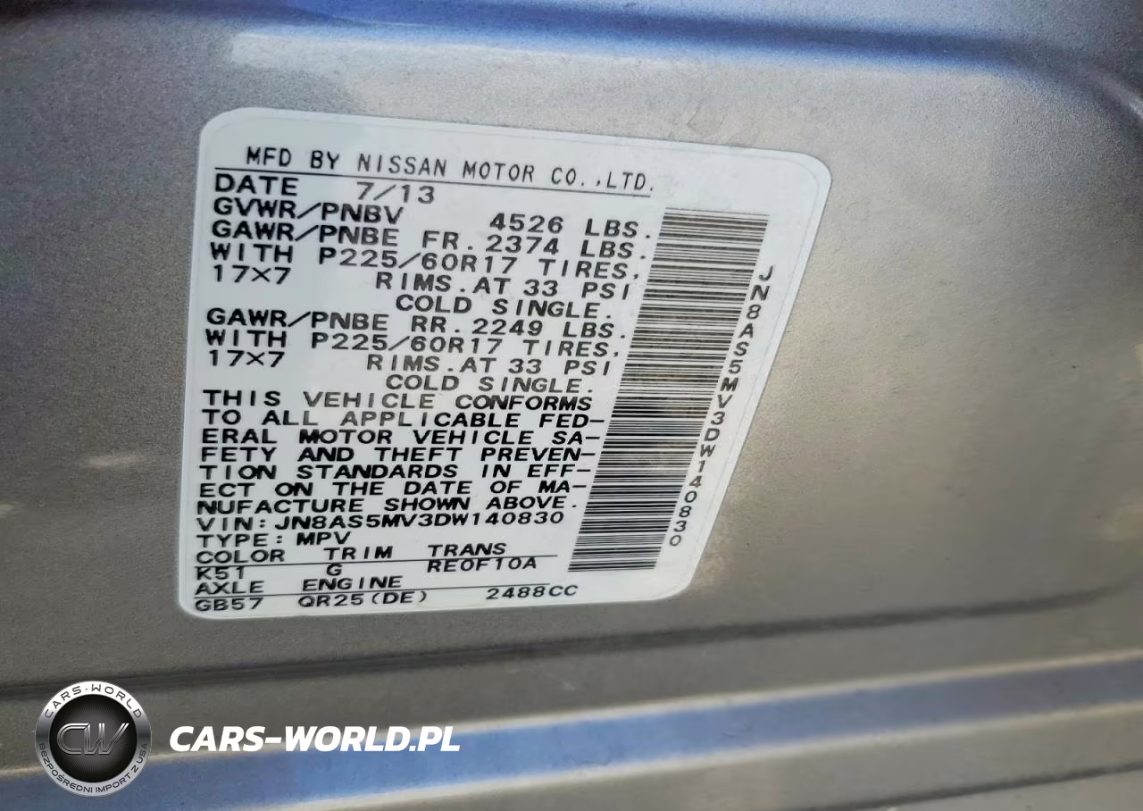 2013 Nissan Rogue S VIN:JN8AS5MV3DW140830 - 13