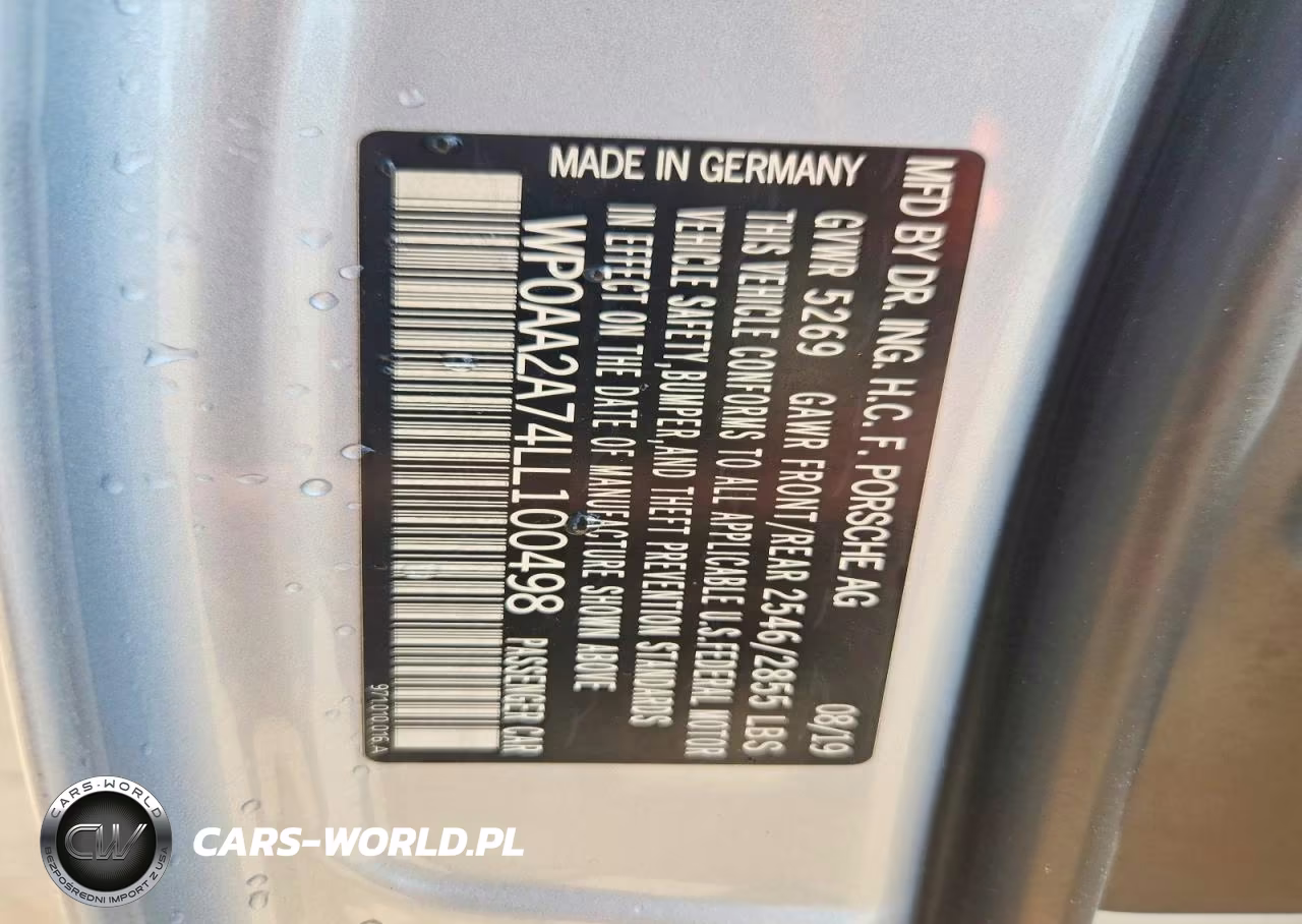 2020 Porsche Panamera Base VIN:WP0AA2A74LL100498 - 12