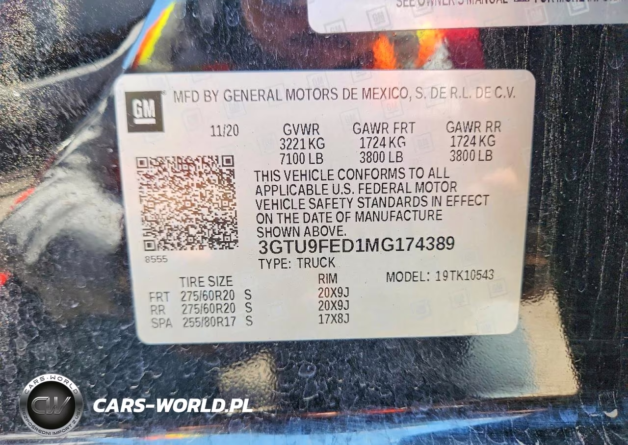 2021 GMC Sierra K1500 Denali VIN:3GTU9FED1MG174389 - 12