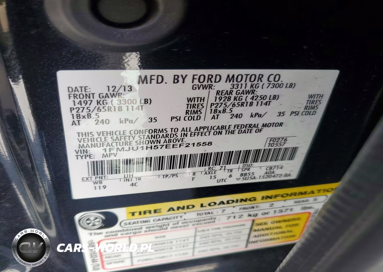 2014 Ford Expedition Xlt VIN:1FMJU1H57EEF21558 - 13