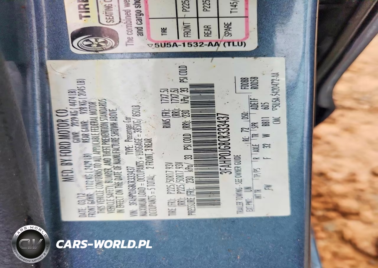 2012 Ford Fusion Sel VIN:3FAHP0JG8CR333437 - 13