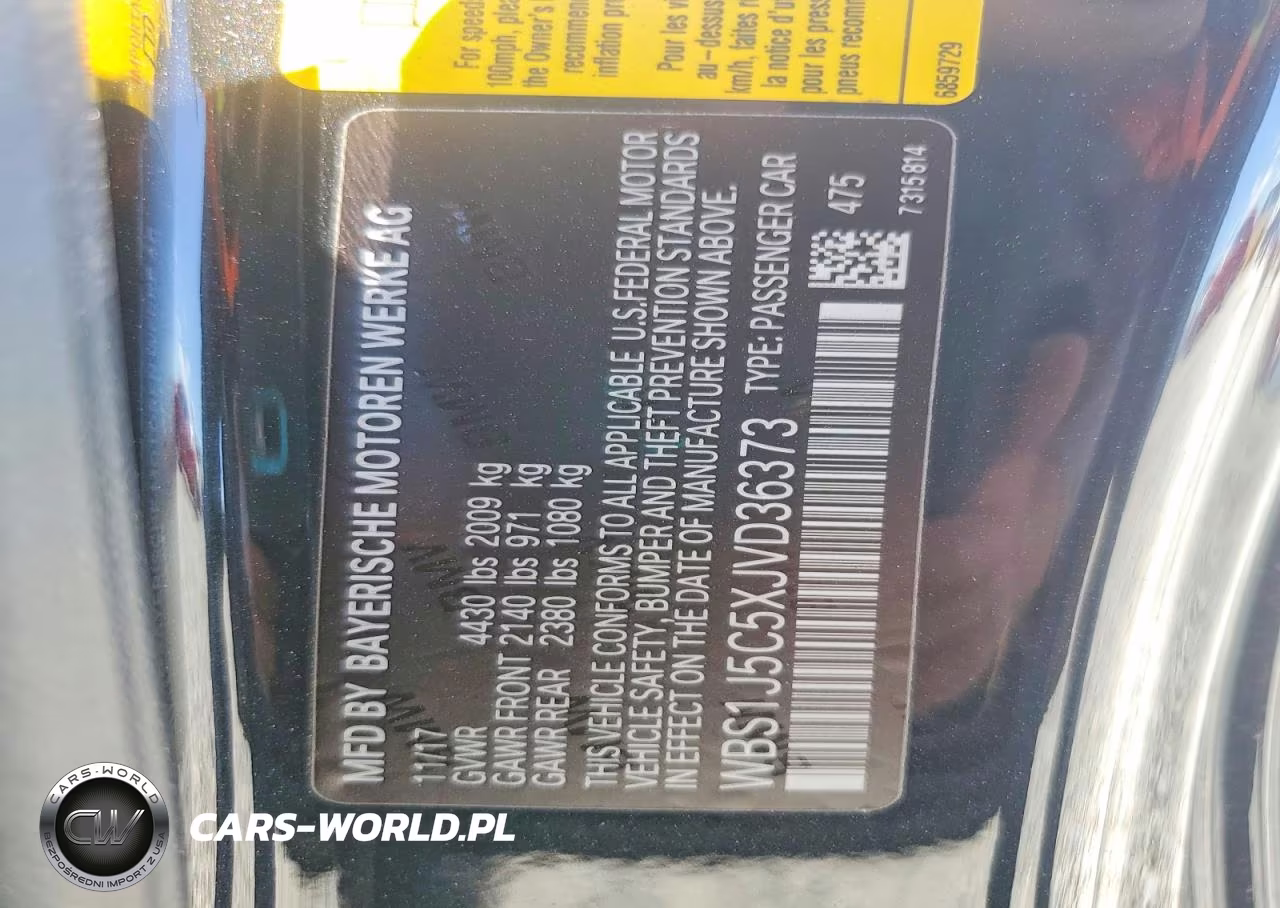 2018 BMW M2 VIN:WBS1J5C5XJVD36373 - 13