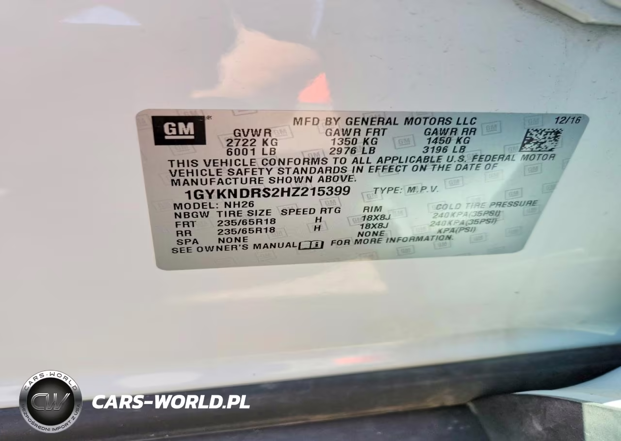 2017 Cadillac Xt5 Luxury VIN:1GYKNDRS2HZ215399 - 13