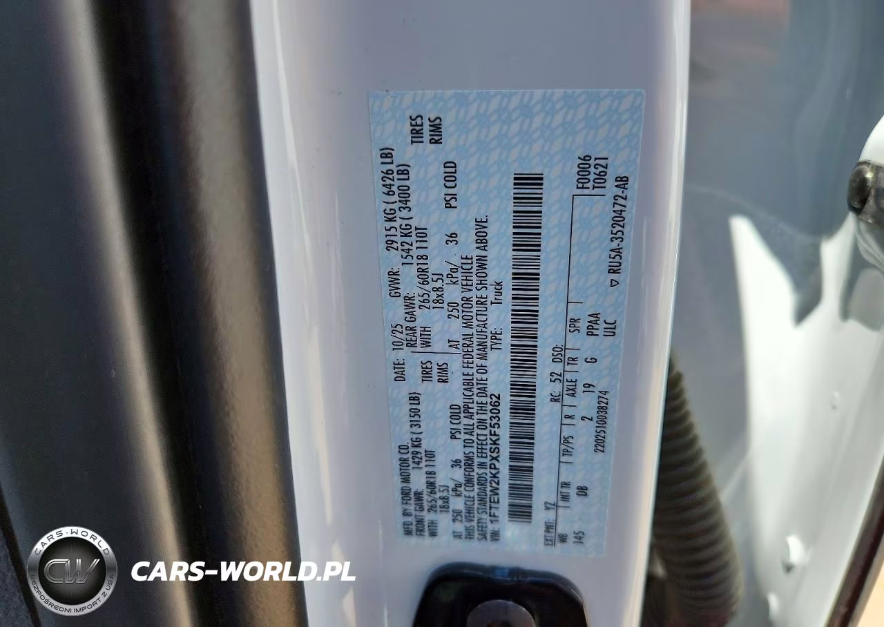 2025 Ford F150 Stx VIN:1FTEW2KPXSKF53062 - 12