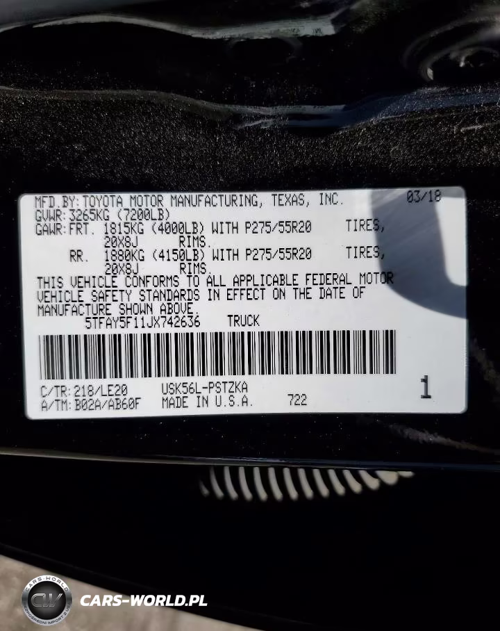 2018 Toyota Tundra Platinum VIN:5TFAY5F11JX742636 - 12